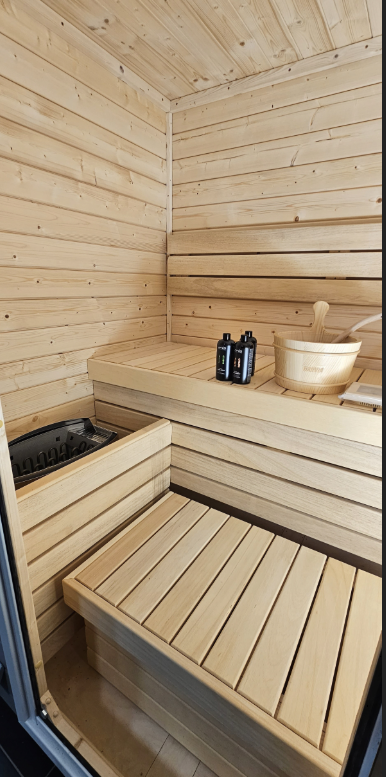 Sauna - Samsett með öllu sem þarf 185cm/138cm/215cm