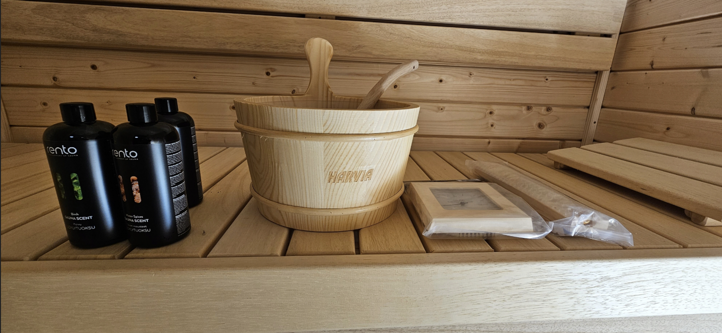 Sauna - Samsett með öllu sem þarf 185cm/138cm/215cm