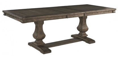 Borðstofuborð JOHNELLE D776-55BT Lengjanlegt  195/240x102 - Brúnt