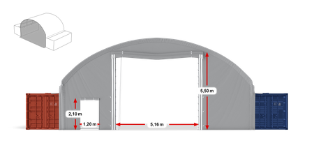 Gámatjald - Skemma 12x24