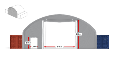 Gámatjald - Skemma 12x24