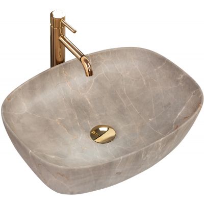 Rea Freja Beige handlaug 51x39 cm rétthyrnd á borðplötu